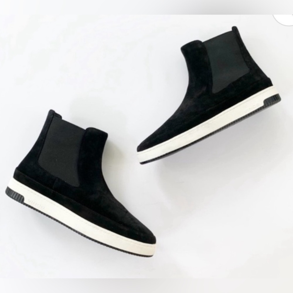 VINCE Rhys Suede Slip-On Sneakers Black | Size 9 (Fits 9.5)
